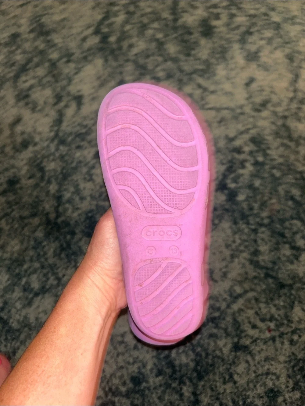 CROCS Girls' Pink Jelly Strappy Sandals